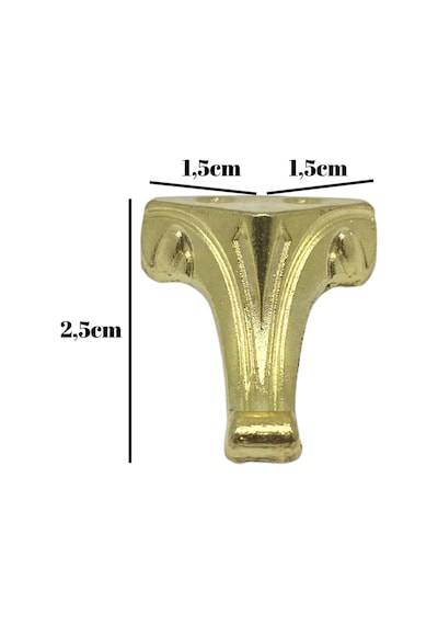Moda Metal Ayak Çeyiz Ve Hediye Kutusu Mobilya Ayağı 2,5cm Altın 4 Adet Altın