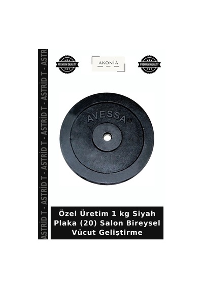 Özel Üretim 1 Kg Siyah Plaka 20 Salon Bireysel Vücut Geliştirme