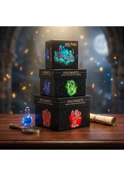 Bakgelal Harry Potter Hogwarts Lisanslı Dekoratif Saklama Kutusu Hogwarts Constellation Takımyıldızı Tasarımlı - 9018982248960