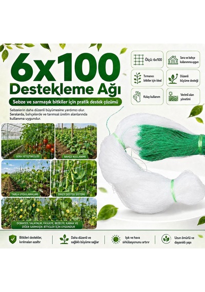 Sunup Sn-38883 Bitki Tırmanma Ağı 6x100 M