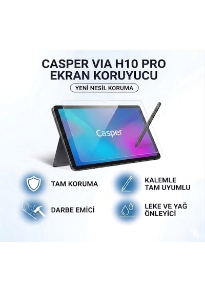 Casper Pad H10 Pro 12.6" Uyumlu Kırılmaz Esnek Nano Ekran Koruyucu