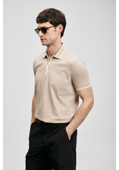 Lufian Chase Smart Erkek Polo Tişört Bej Bej 111040236100550