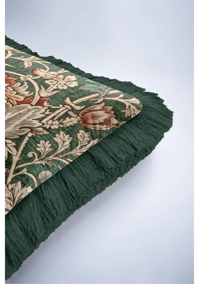 Vintage Çiçekli Botanik Saçaklı Yastık Kılıfı - Floral Yeşil Krem Gri Püsküllü Kırlent Kılıfı Buzlu Rota Nektar Vintage Çiçekli Botanik Saçaklı Yastık Kılıfı - Floral Yeşil Krem Gri Püsküllü Kırlent Kılıfı Buzlu Rota Nektar
