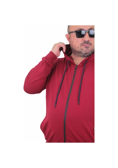 Moc Grande Mocgrande Büyük Beden Basic Mevsimlik Fermuarlı Kapüşonlu Sweat 22751 Bordo-Bordo Moc Grande Mocgrande Büyük Beden Basic Mevsimlik Fermuarlı Kapüşonlu Sweat 22751 Bordo-Bordo