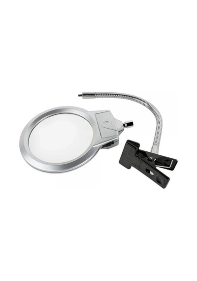 2.5x130 Mm 5x24 Mm Led Aydınlatmalı Büyüteç,masa Üstü Metal Hortum Mandallımg15124c 1dcb2
