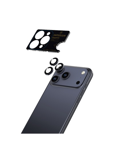 Piili Imperium Apple iPhone Uyumlu 17 Pro/17 Pro Max Safir Ar/af Lens Koruyucu Mavi
