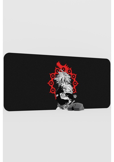 Nanatsu No Taizai Anime V2 - 90x40 Xxl Gaming Kauçuk Kaymaz Taban Mouse Pad Fare Altlığı