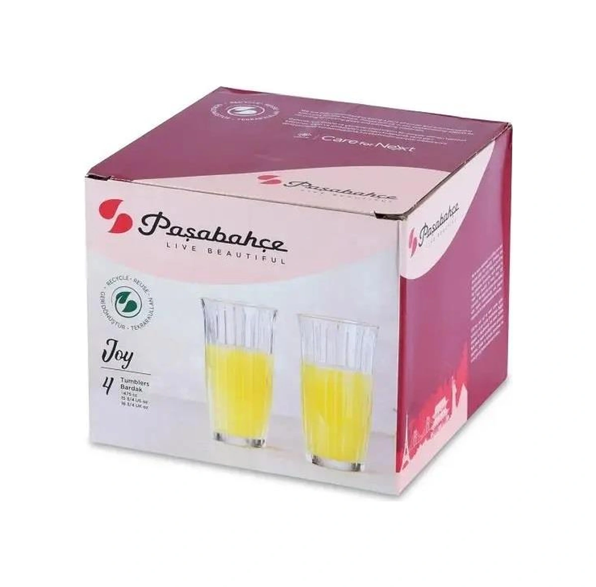 Paşabahçe 520315 Joy 4 Lü Meşrubat Bardağı 475 Cc Şefaf