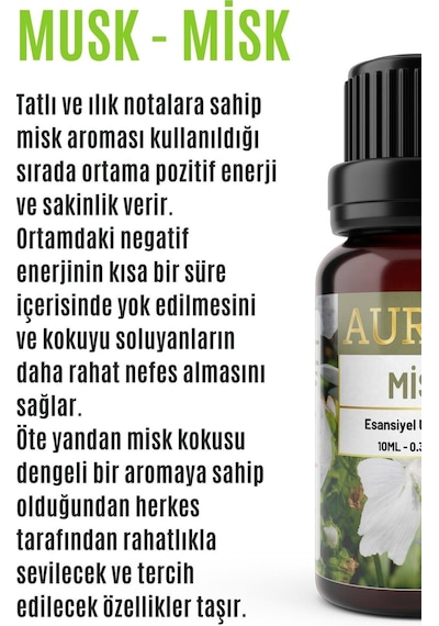 Auran Misk Esansiyel Uçucu Yağı 10 ML