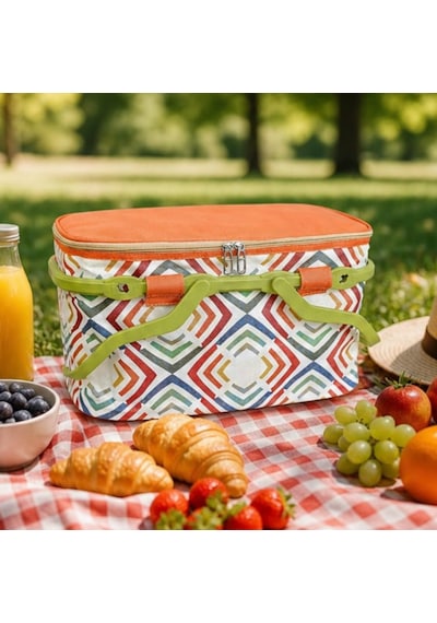 25 Lt Piknik Sepeti 1308 Picnic Bag -329 Karışık/Çok Renkli