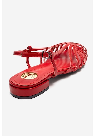 Luvishoes Lıss Kırmızı Cilt Kadın Sandalet Kırmızı