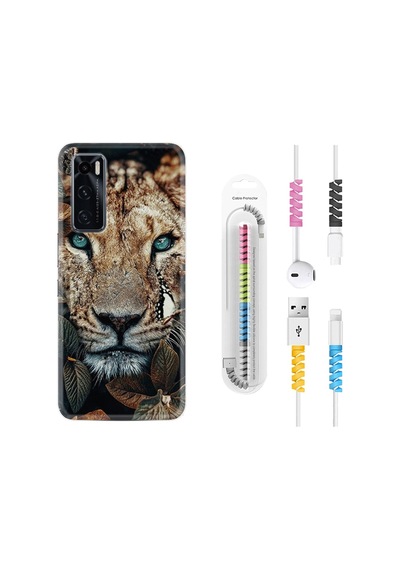 Vivo Y70 Kılıf Kablo Koruyuculu Flowers Leon 2 1342