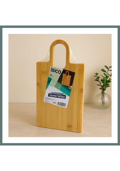 Ventra Bambu Kesme Tahtası Oval Kulplu 20x37 Cm Ventra Çok Renkli