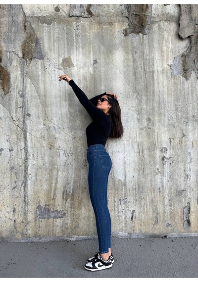 Zdnjeans Kadın Balloon Orta Mavi Skater Jean W1847 Açık Mavi
