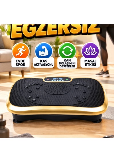 Titreşimli Egzersiz Platformu Evde Vücut Ve Kas Çalışmalarına Yardımcı Spor Aleti