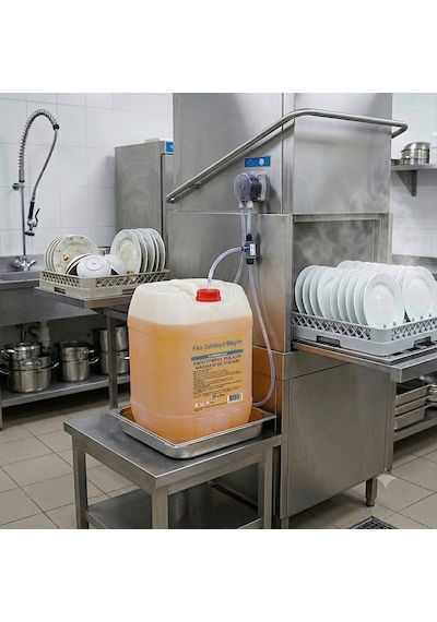 Endüstriyel Sıvı Bulaşık Deterjanı 20 Lt - Otomatik Dozaj Pompasına Uygun Sanayi Tipi Yağ Çözücü & Kireç Önleyici Sert Sular İçin