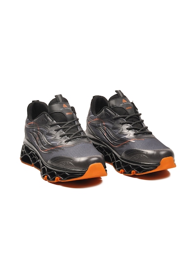 Siyah Füme Memory Foam Bağcıklı Hafif Esnek Erkek Sneaker 2326 M Siyah-füme