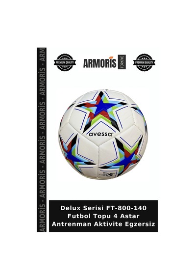 Delux Serisi Ft-800-140 Futbol Topu 4 Astar Antrenman Aktivite Egzersiz Çok Renkli