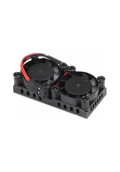 Raspberry Dual Fan Set Pi 4 3 B B+ 2 Adet 9mm Alüminyum Blok Çift Soğutma Fanı Isı Emici Dağıtıcı