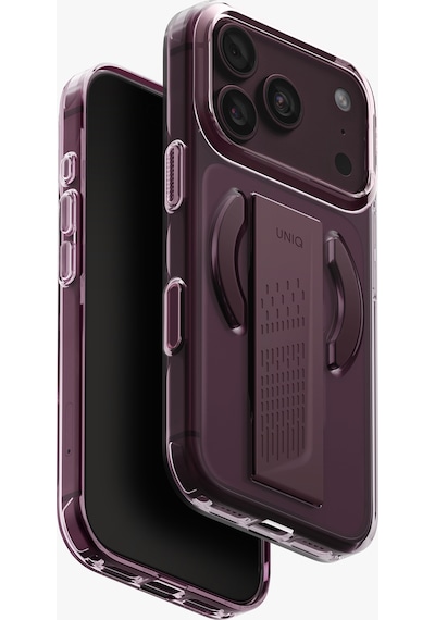 Apple iPhone Uyumlu 18 Pro Kılıf Flexgrip Tutma Bandı Dayanıklı Sararmayan Kapak Şık Görünüm Patentli Tasarım Mürdüm