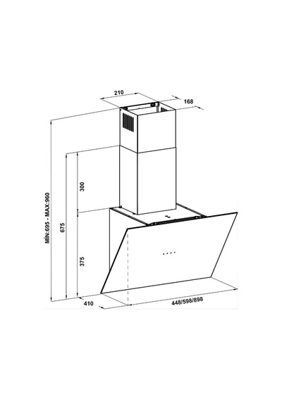 Hafele Vega 45 CM Duvar Tipi Davlumbaz