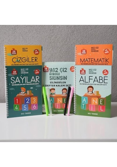 Yeni Müfredata Uygun Öğrenciler Için Türkçe Sihirli Yazı Defter Seti Ile Yazma Öğreniyorum