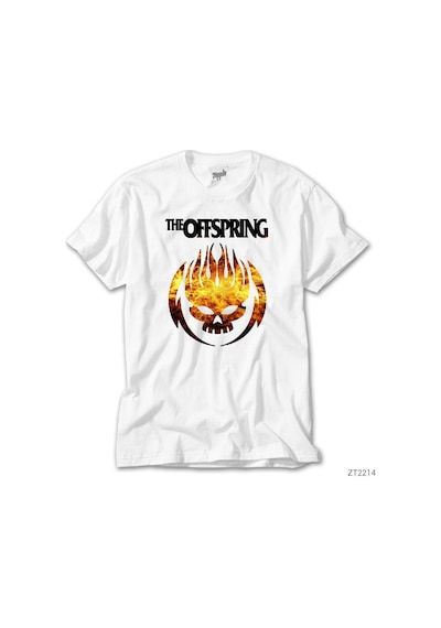 The Offspring Fire Skull Beyaz Tişört