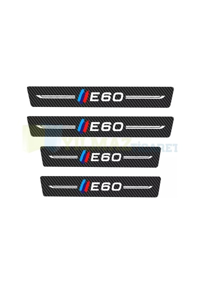 Bmw M E60 Logo Karbon Kapı Eşiği Etiket Oto Sticker 4 Parça