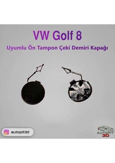 Vw Golf 8 Uyumlu Ön Tampon Çeki Demiri Kapağı