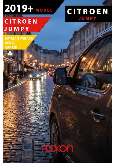 Citroën Jumpy 2019+ Batman & Yarasa Ayna Kapağı Parlak Piano Black Sport