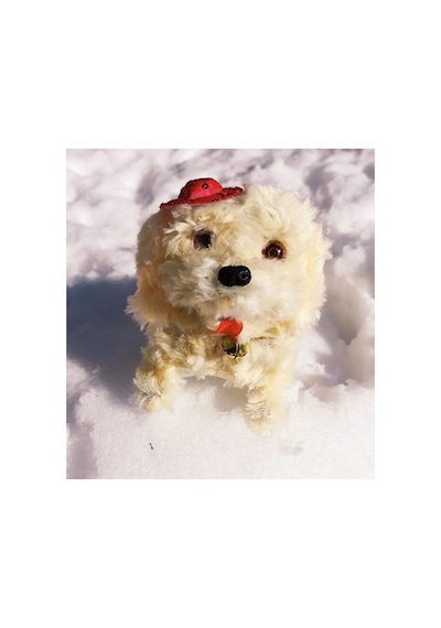 Pilleri Hediye Yürüyen Havlayan Sevimli Peluş Pilli Oyuncak Köpek 13 Cm. Krem Pembe Mavi Kahve Mor Krem