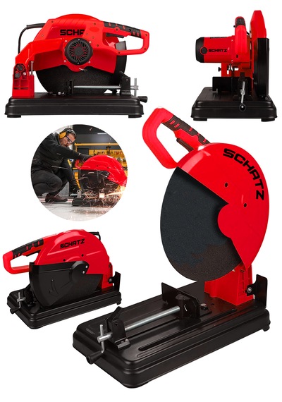 Schatz 2000w Bakır Sargılı Metal Şanzıman 355 Mm Profil Metal Kesme Makinesi Kırmızı