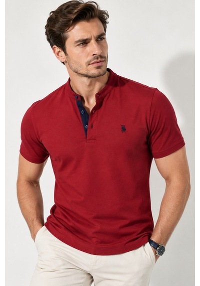 T9560 Dewberry T-shırt-düz Bordo