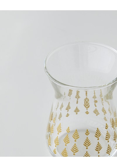 English Home Gold Leaves Cam 6'lı Çay Bardağı 132 Ml Şeffaf-gold Şeffaf-gold