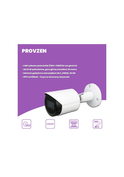 Provzen Dahua 5 Kameralı Ip 1080p Gece Görüşlü Güvenlik Kamerası