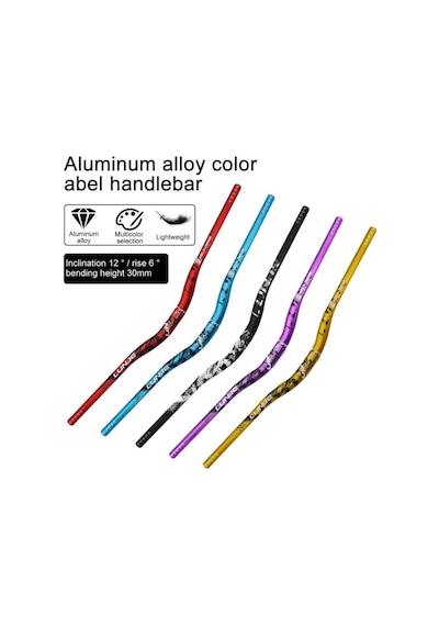 Lunje Alüminyum 31.8 780 Mm Riser Mtb Gidon Bisiklet Gidonu Siyah Beyaz Siyah