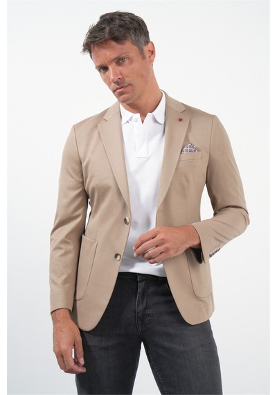 İmza Camel 6 Drop Slim Fit Pamuklu Ceket 1002260126