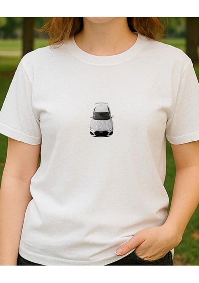 Etnik Rs7 Baskılı T-shirt Beyaz