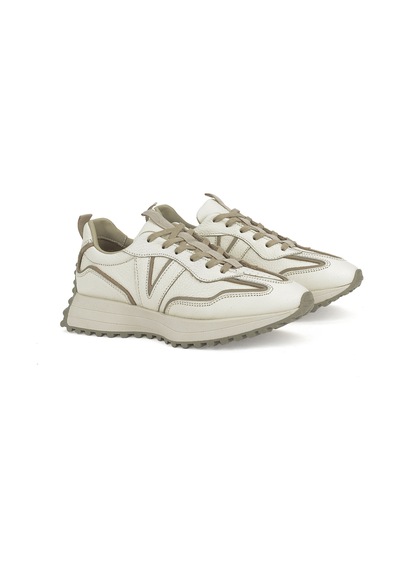 Ziya, Kadın Hakiki Deri Sneaker 1431000z4660 Krem 1231000 4660 004 Krem
