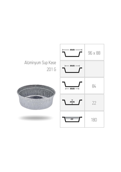 Alüminyum Sup Kase 100 Adet Alüminyum Sup Kase 100 Adet