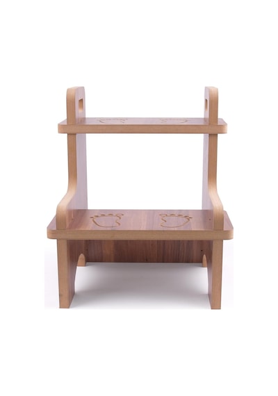 Rozitoys Ahşap Montessori Kaymaz Basamak Tabure Banyo Ve Lavabo Yükseltici Merdiven, 36x36x40 Cm, Mdf Melamin Kapl Genel
