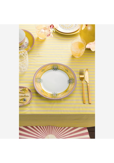 Sarı Porselen Kahvaltı Tabağı 23 Cm