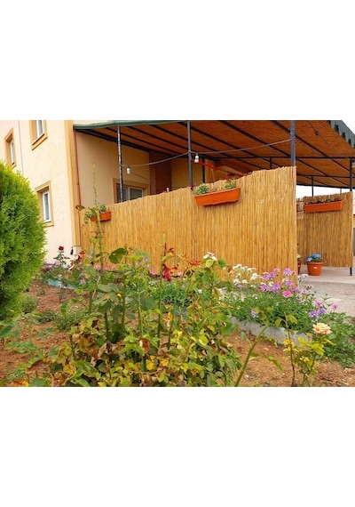1 X 4.5 Metre Hasır Kamış Bahçe Çiti Balkon Çiti Dekarasyon