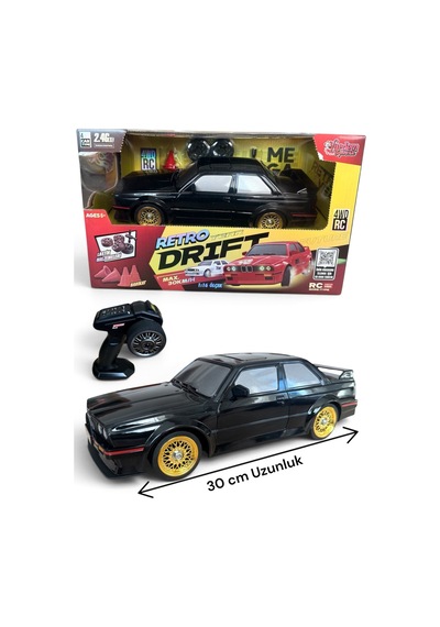 Bmw E30 Model Araba Uzaktan Kum.şarjlı 4x4 Drift Yapan 2.4g 1:16 Ölçek 30 Cm