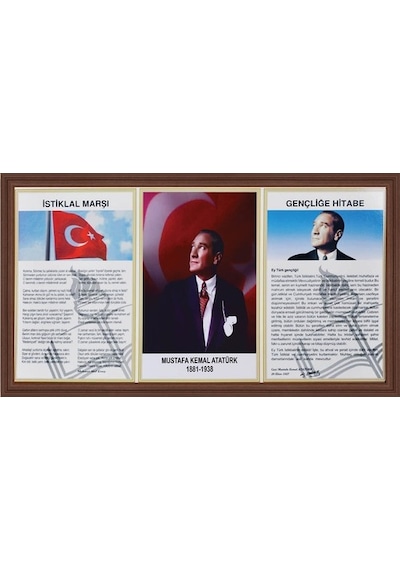 45X90Cm Üçlü Milli Levha Seti (448452767)
