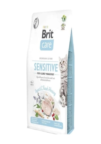 Brit Care Sensitive Hypoallergenic Böcek Ringa Balıklı Tahılsız Yetişkin Kedi Maması 7 KG