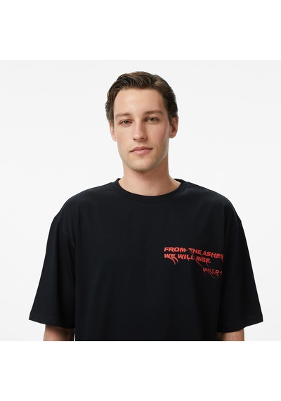 Unıted4 Regular Fit Erkek Siyah T-shirt Towa 2800282