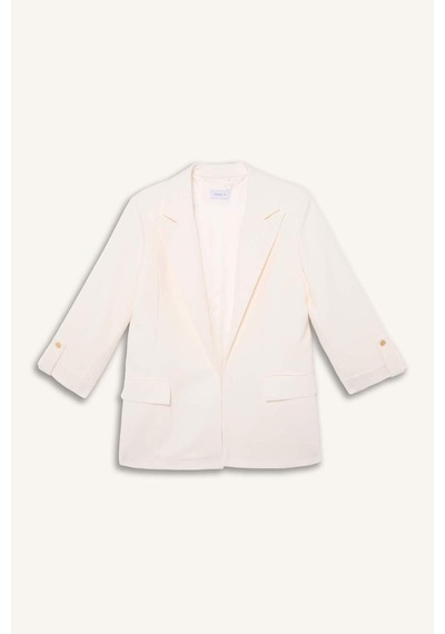 Defacto Oversıze Basic Blazer Ceket C3215ax26auer105 Ekru-er105