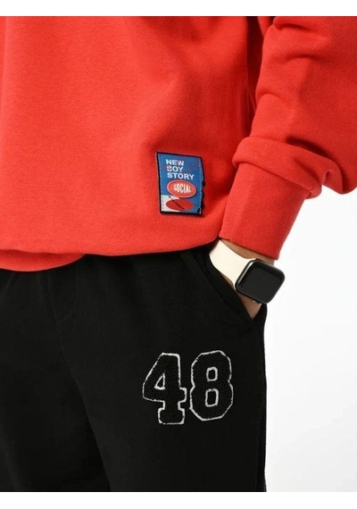 Marions Erkek Çocuk Limited 48 Yazılı Sweatshirt-13548 Kırmızı