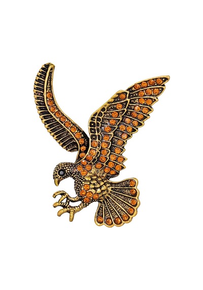 Rhinestones İle Eagle Broş - Mücevher Yapımı Veya Moda Aksesuarları İçin Vivid Kuş Pimi Çok Renkli
